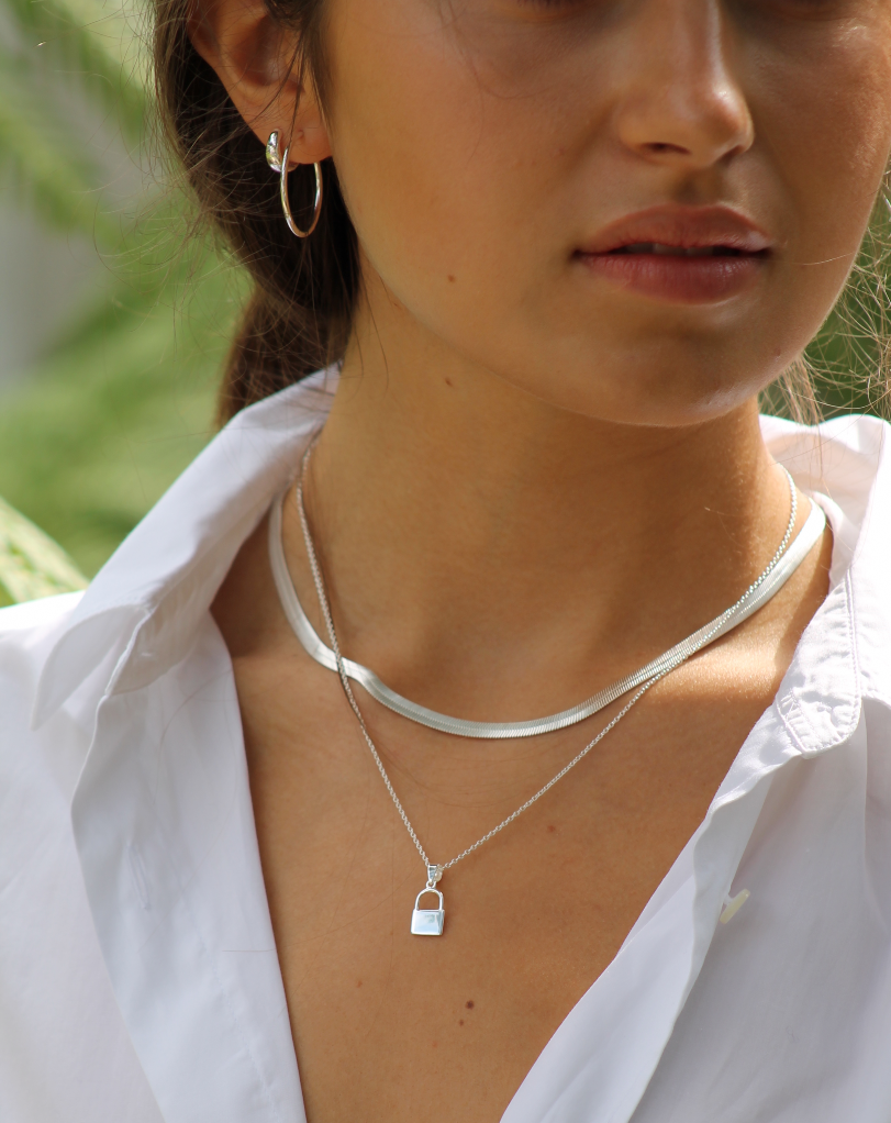 Silver Padlock Necklace – Mary K Jewellery